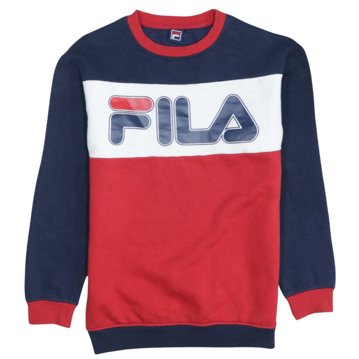 Fila Men's Multicoloured Crew Neck Pullover Sweatshirt Size S