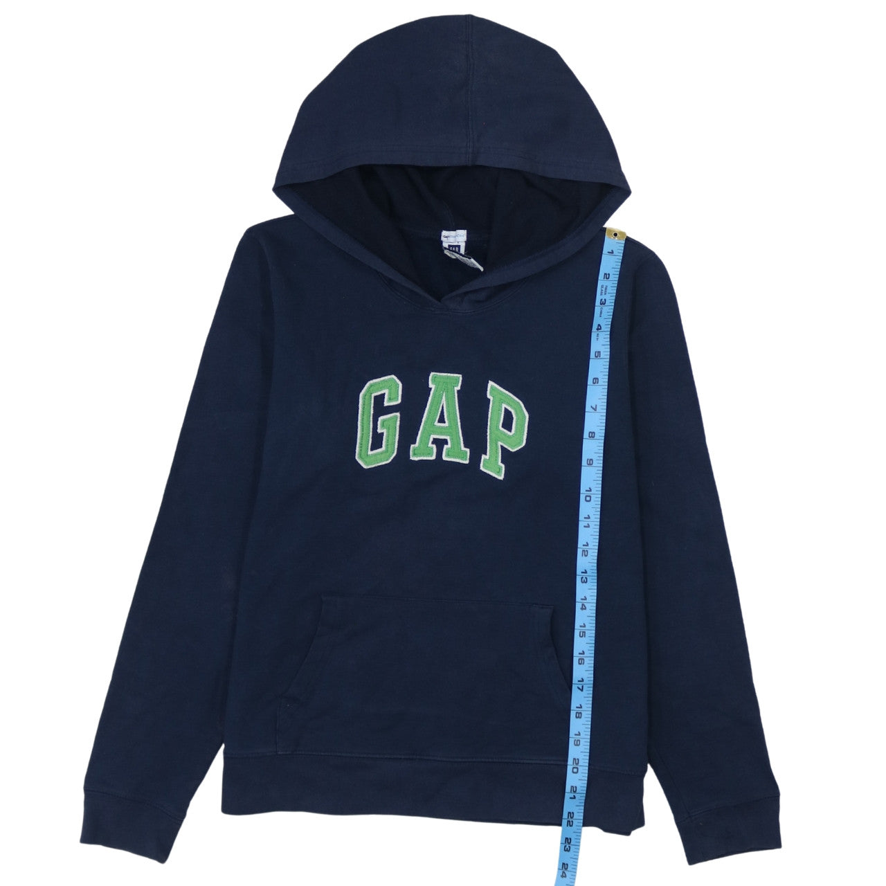 GAP Women's Navy Blue Pullover Hoodie L Logo Sweatshirt Casual