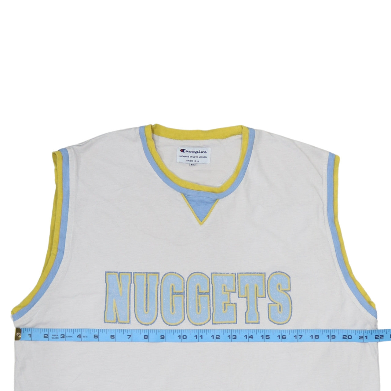 Champion Men White Nuggets Basketball Tank Jersey M