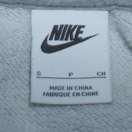 Nike Men's Grey Pullover Hoodie S Regular Fit Fleece Sportswear