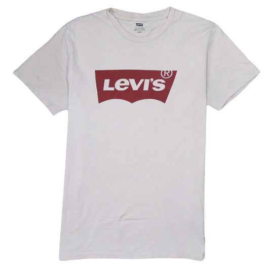 Levi's Men's White Graphic Logo Regular Fit Cotton T-Shirt M