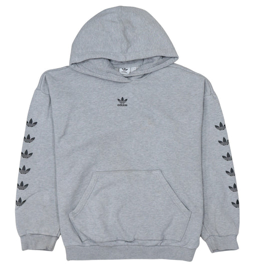 Adidas Women Grey Long Sleeve Pullover Hoodie Size 8