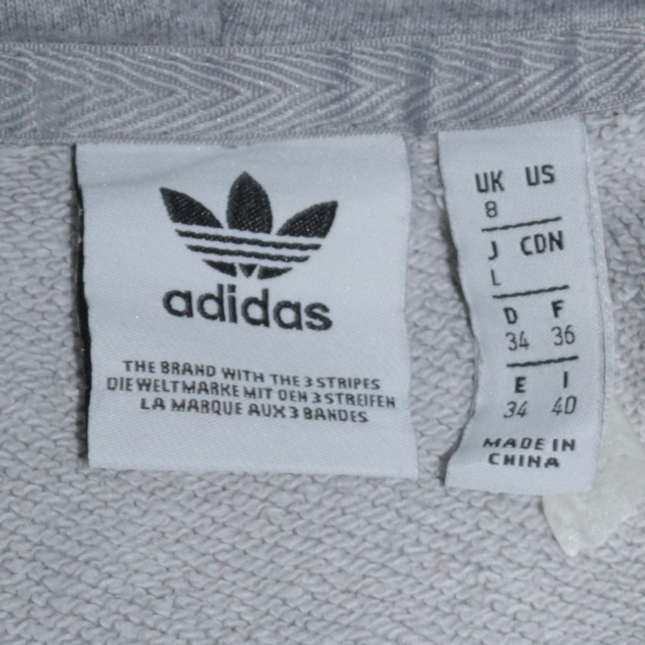 Adidas Women Grey Long Sleeve Pullover Hoodie Size 8