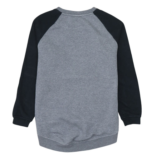 Nike Men Grey Black Air Logo Crew Neck Pullover Sweatshirt Size S