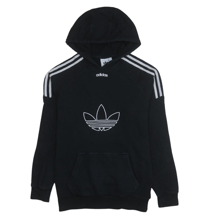 Adidas Womens Black XS Pullover Hoodie with Trefoil Logo