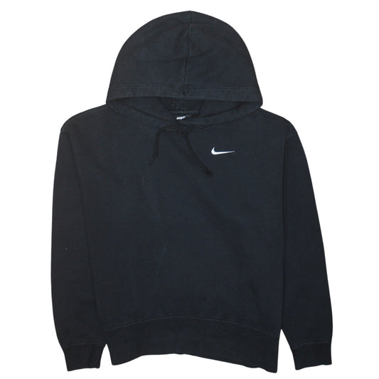 Nike Women's Black Small Pullover Hoodie Cotton Blend Lined