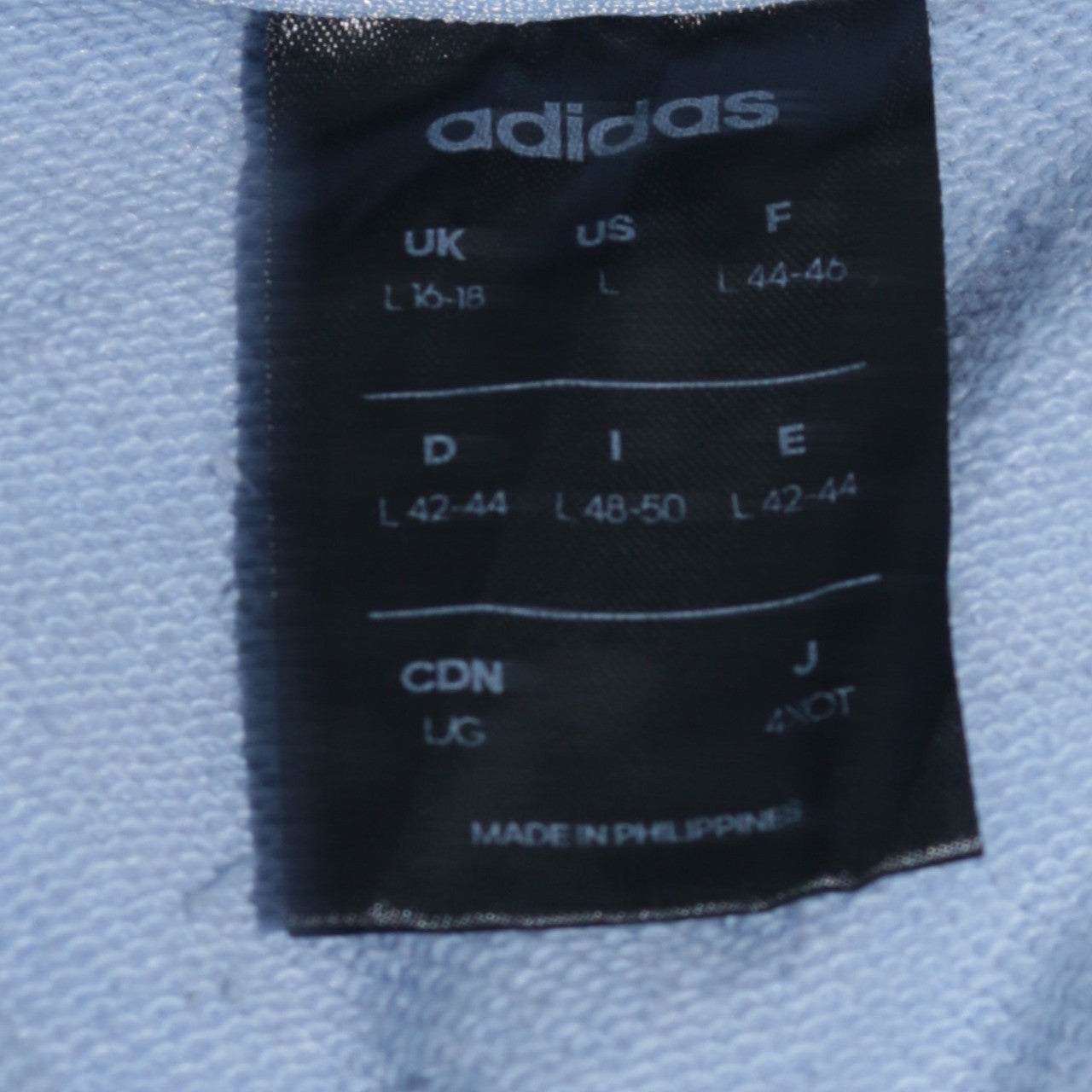 Adidas Womens Blue Hoodie L 16-18 Pullover Logo Print Casual Sweatshirt