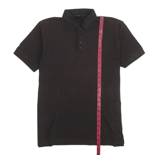 Hugo Boss Men's Brown Pima Cotton Polo Shirt Size L