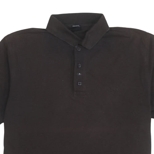 Hugo Boss Men's Brown Pima Cotton Polo Shirt Size L