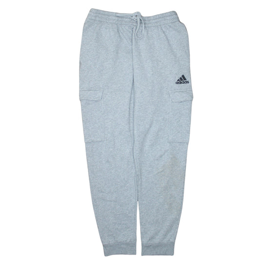 Adidas Mens Grey L Jogger Cargo Sweatpants Tapered Leg