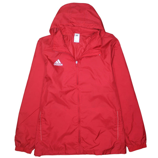 Adidas Mens Red XL Windbreaker Hooded Full Zip Jacket