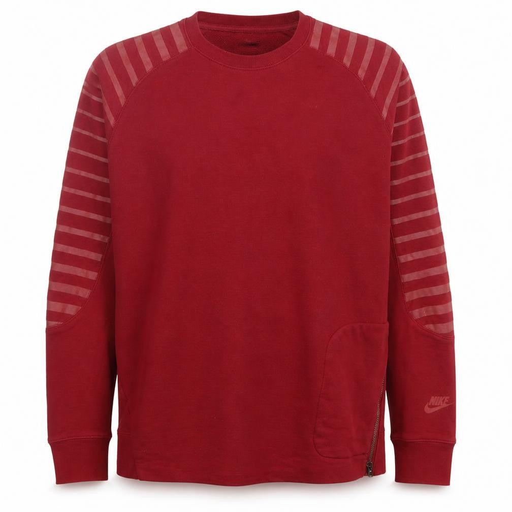 Front view of Nike Men's Red XL Pullover Crew Neck Track & Field Sweatshirt