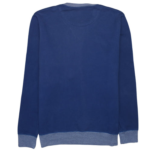 Fred Perry Men's Blue 2XL Crew Neck Cotton Pullover Sweatshirt