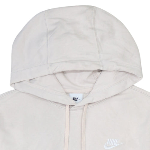 Nike Womens Beige Pullover Hoodie XS Cotton Blend Casual