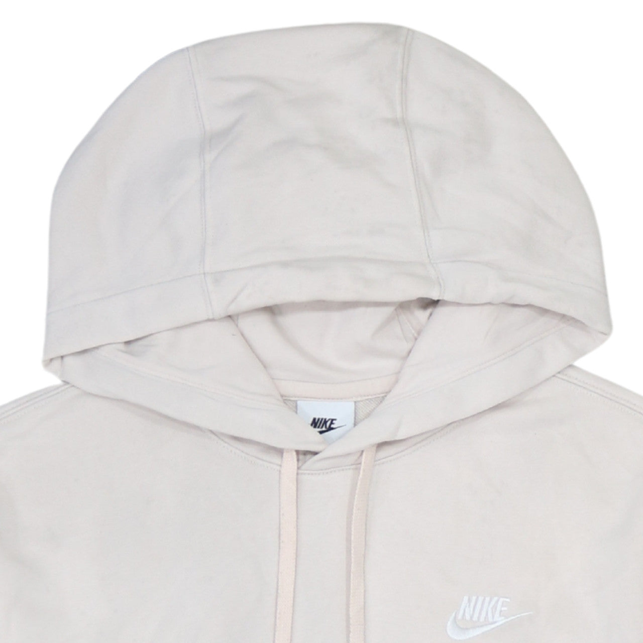 Nike Womens Beige Pullover Hoodie XS Cotton Blend Casual