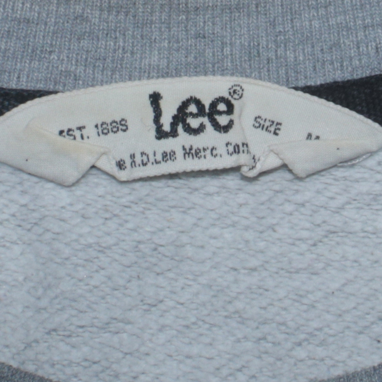 Lee Men's Grey Logo Pullover Sweatshirt Medium Crew Neck