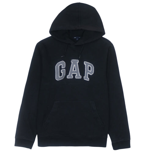 GAP Men’s Black Pullover Hoodie Medium Logo Fleece Sweatshirt