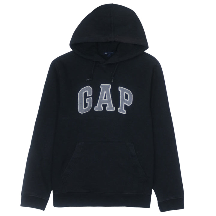 GAP Men’s Black Pullover Hoodie Medium Logo Fleece Sweatshirt