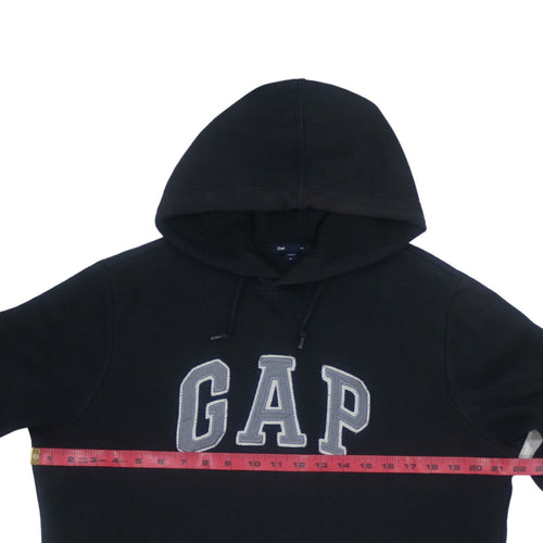 GAP Men’s Black Pullover Hoodie Medium Logo Fleece Sweatshirt