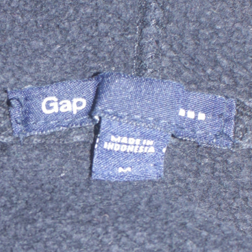 GAP Men’s Black Pullover Hoodie Medium Logo Fleece Sweatshirt