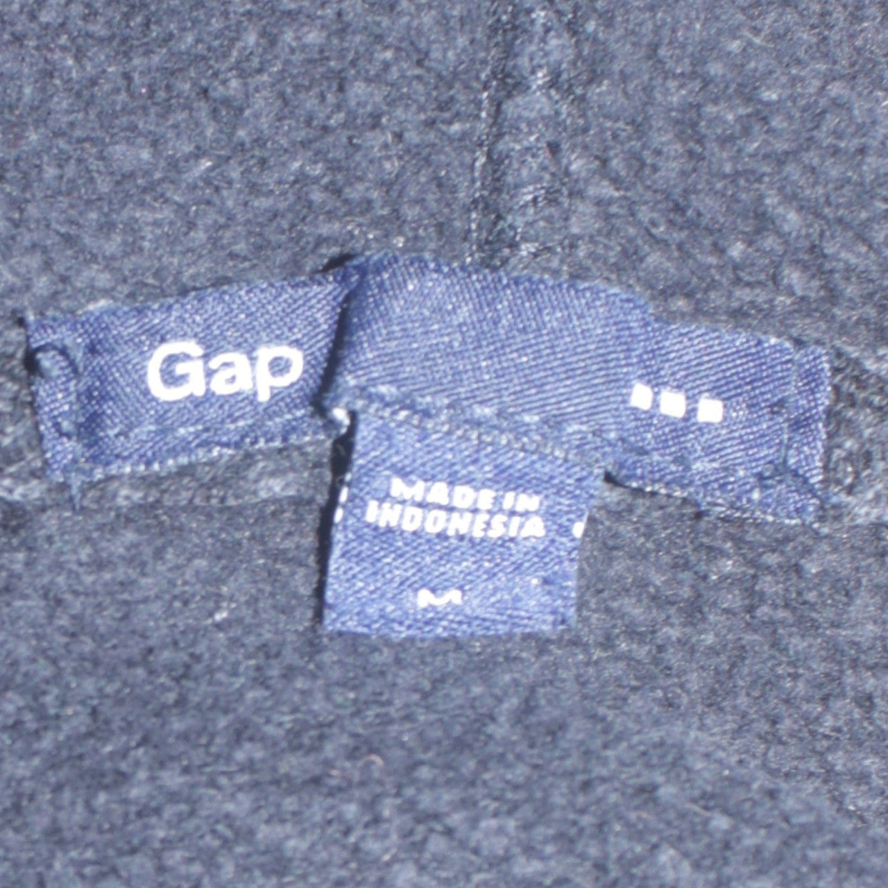 GAP Men’s Black Pullover Hoodie Medium Logo Fleece Sweatshirt