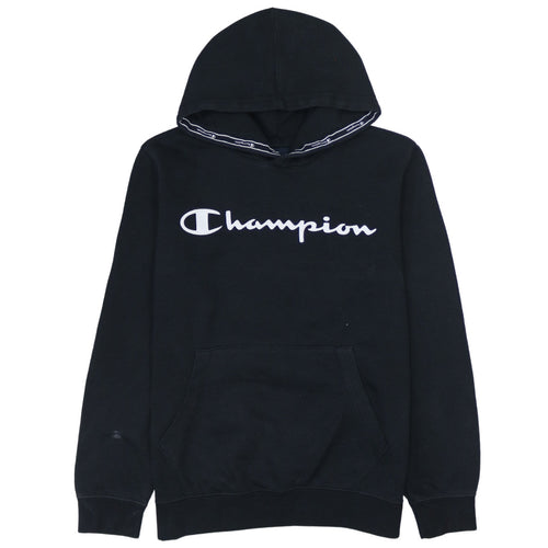 Champion Boys Black Pullover Hoodie Size 13-14 Years Cotton Blend