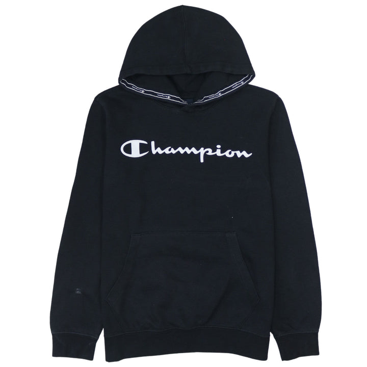 Champion Boys Black Pullover Hoodie Size 13-14 Years Cotton Blend