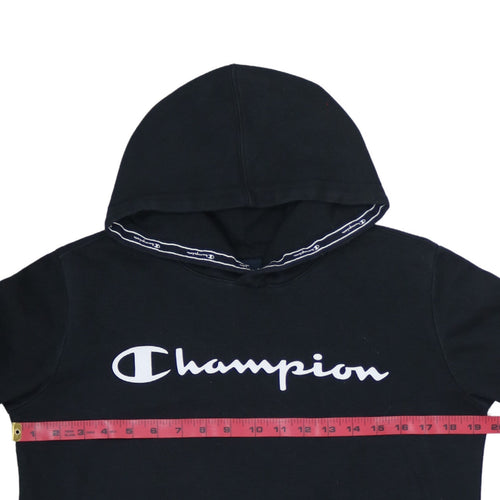 Champion Boys Black Pullover Hoodie Size 13-14 Years Cotton Blend