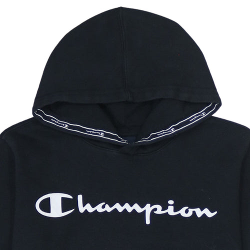 Champion Boys Black Pullover Hoodie Size 13-14 Years Cotton Blend