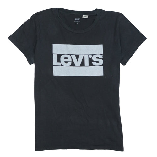 Levi's Women's Black Cotton Logo T-Shirt Medium