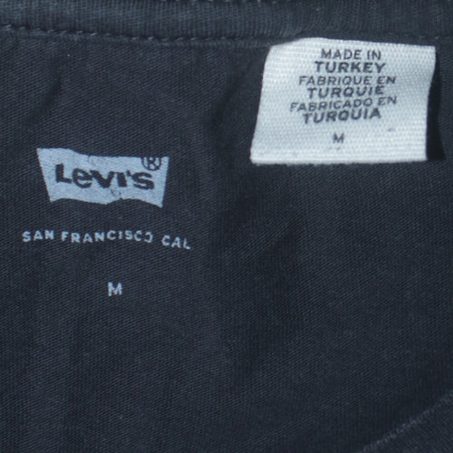 Levi's Women's Black Cotton Logo T-Shirt Medium