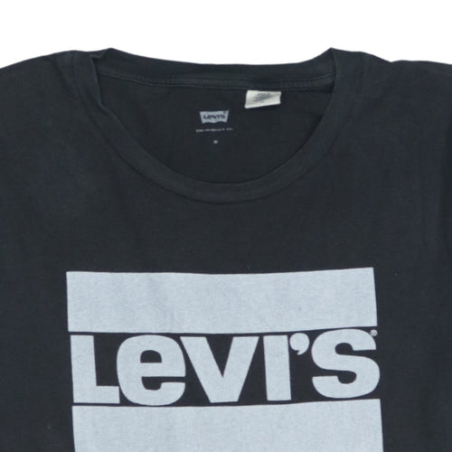 Levi's Women's Black Cotton Logo T-Shirt Medium