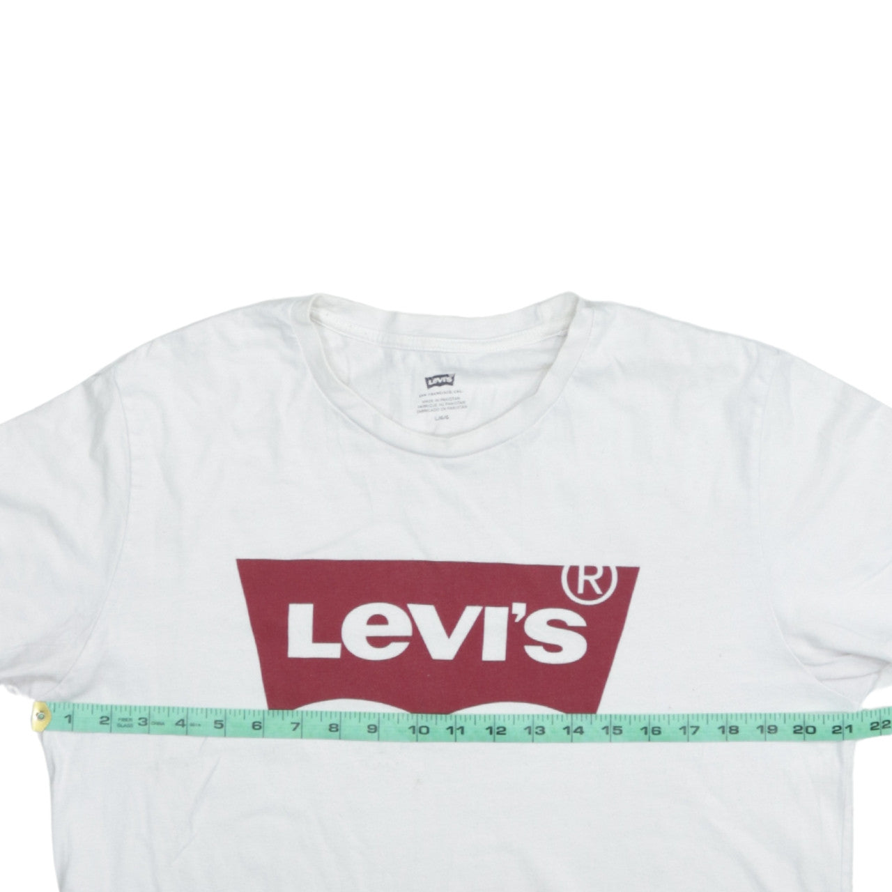 Levi's Men's White Logo Graphic Crew Neck Short Sleeve T-Shirt L