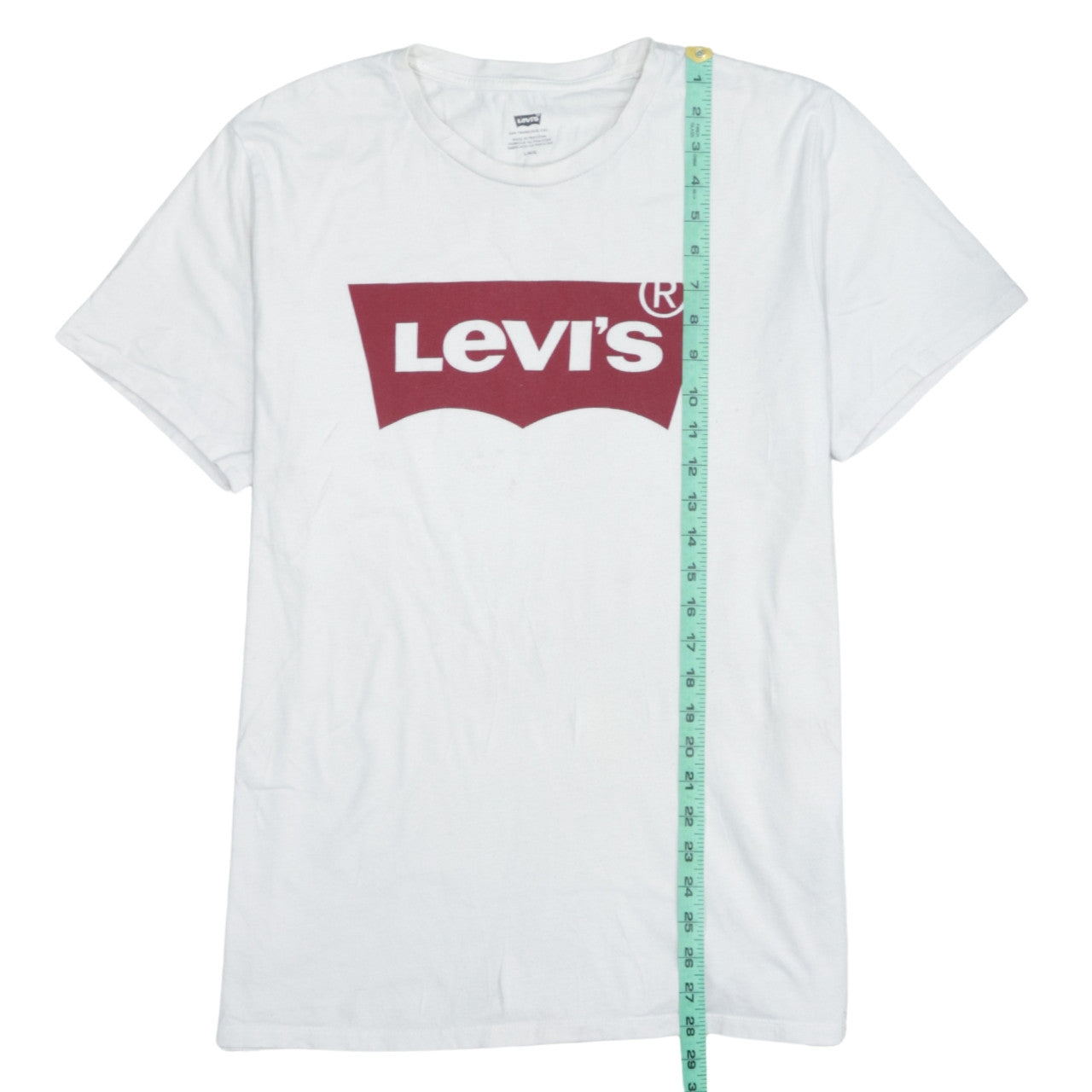 Levi's Men's White Logo Graphic Crew Neck Short Sleeve T-Shirt L