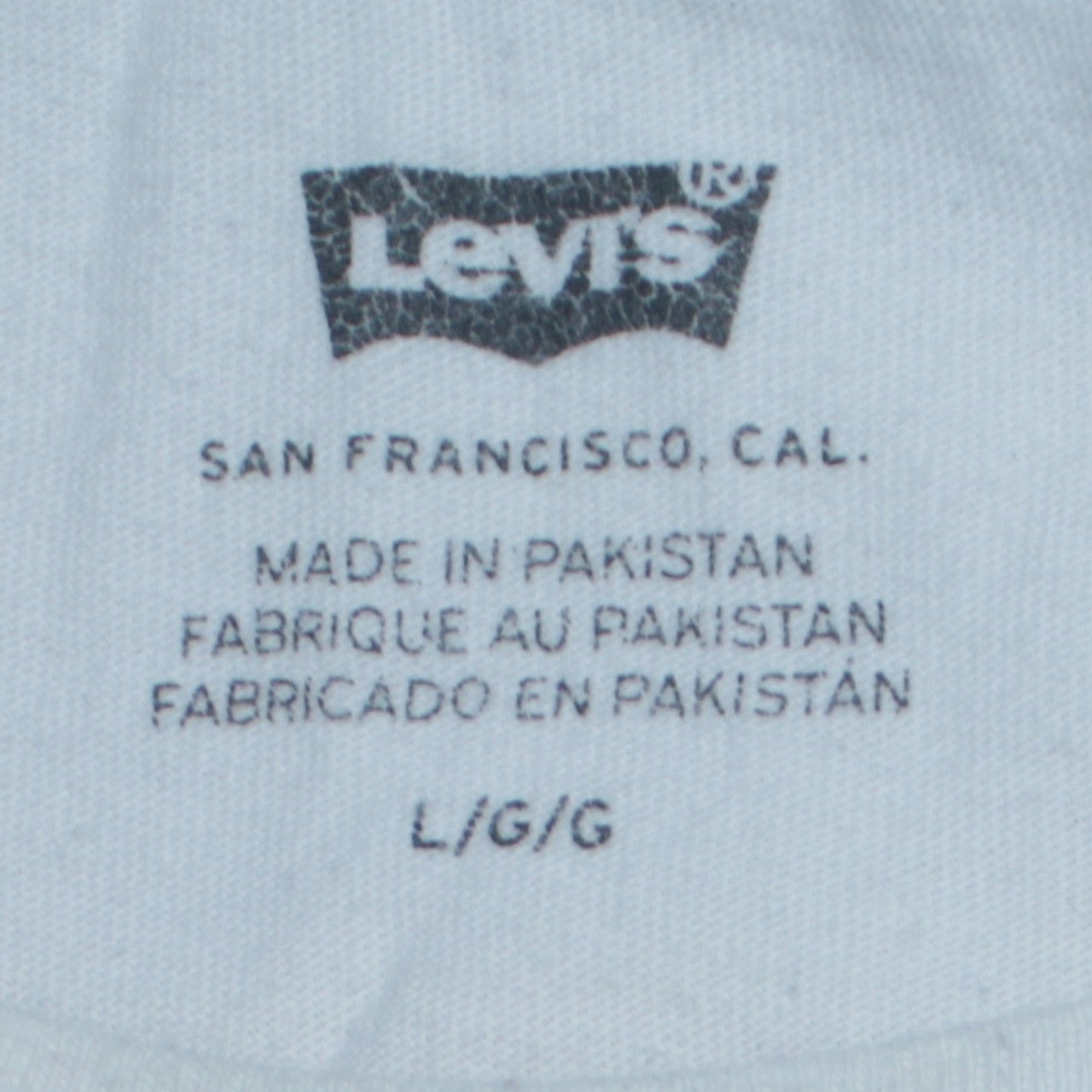 Levi's Men's White Logo Graphic Crew Neck Short Sleeve T-Shirt L
