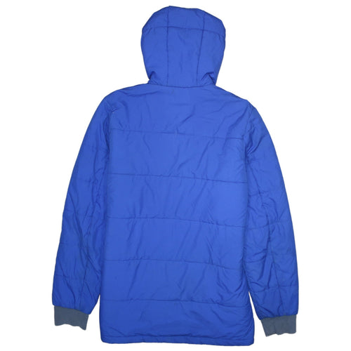 Adidas Boys Blue Puffer Jacket Hooded Winter Coat 16 Years