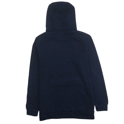 Nike Men's Blue Pullover Hoodie Medium Dri-FIT Logo Sweatshirt