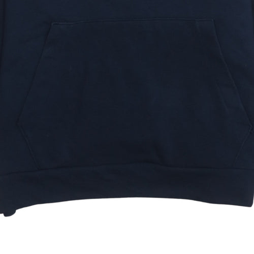 Nike Men's Blue Pullover Hoodie Medium Dri-FIT Logo Sweatshirt