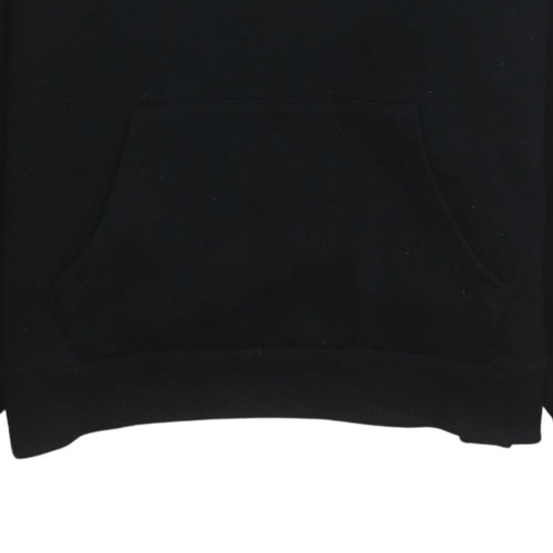 Tommy Jeans Women's Black Hoodie Medium Pullover Cotton Blend Casual Sweatshirt