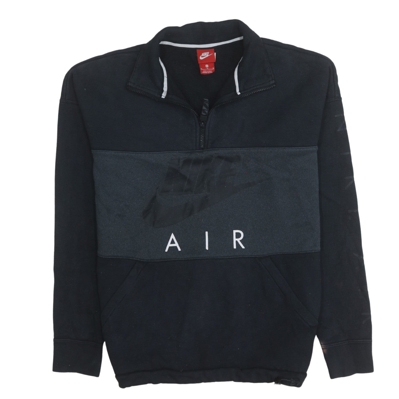Nike Men's Black 1/2 Zip Air Logo Sweatshirt Size M