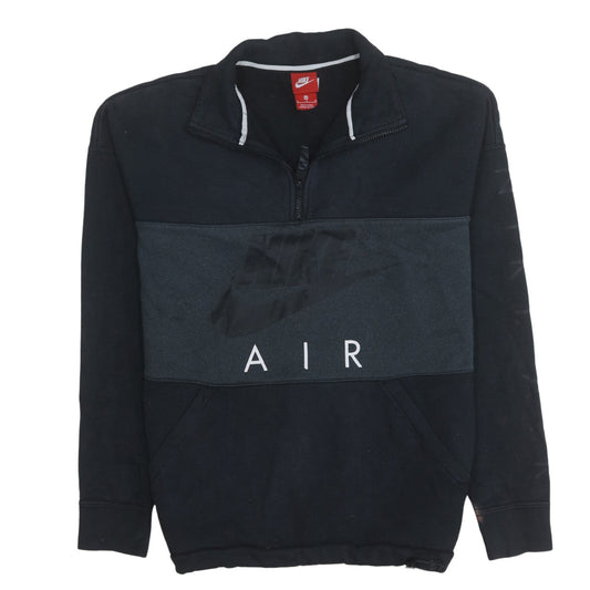 Nike Men's Black 1/2 Zip Air Logo Sweatshirt Size M