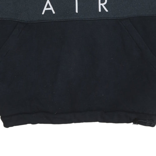 Nike Men's Black 1/2 Zip Air Logo Sweatshirt Size M