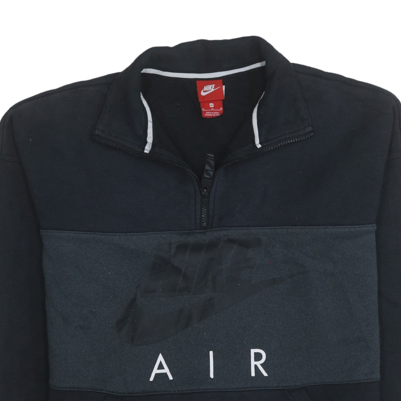 Nike Men's Black 1/2 Zip Air Logo Sweatshirt Size M