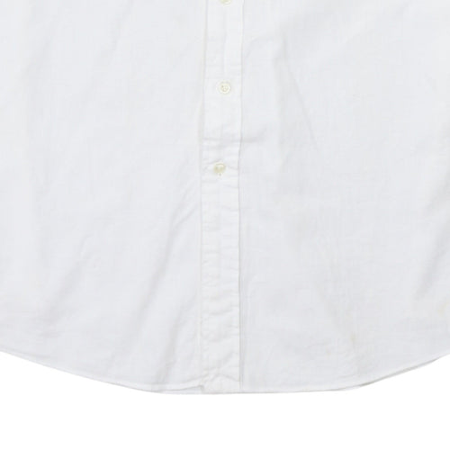 Ralph Lauren Men's White Slim Fit Button-Down Short Sleeve Shirt XL