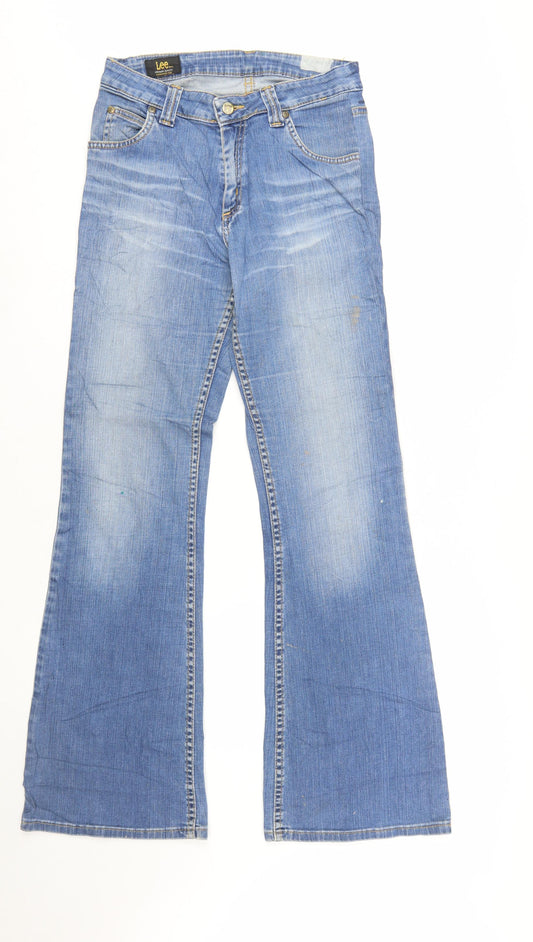 Lee Womens Blue Bootcut Stretch Denim Jeans Size 30 Regular