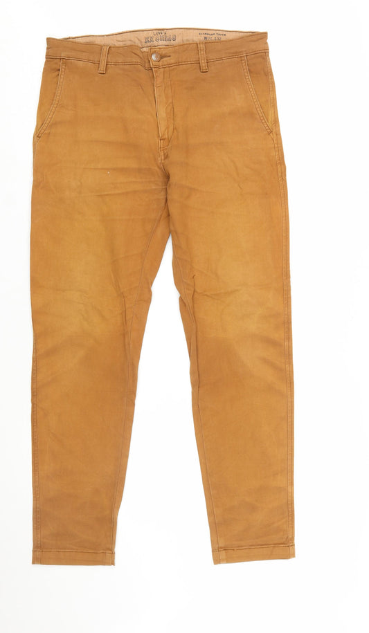 Levi's Men's Brown XX Chino Standard Taper Slim Fit Trousers W32 L32