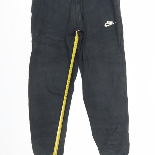 Nike Men's Black Jogger Sweatpants S Regular Fit Fleece Trousers