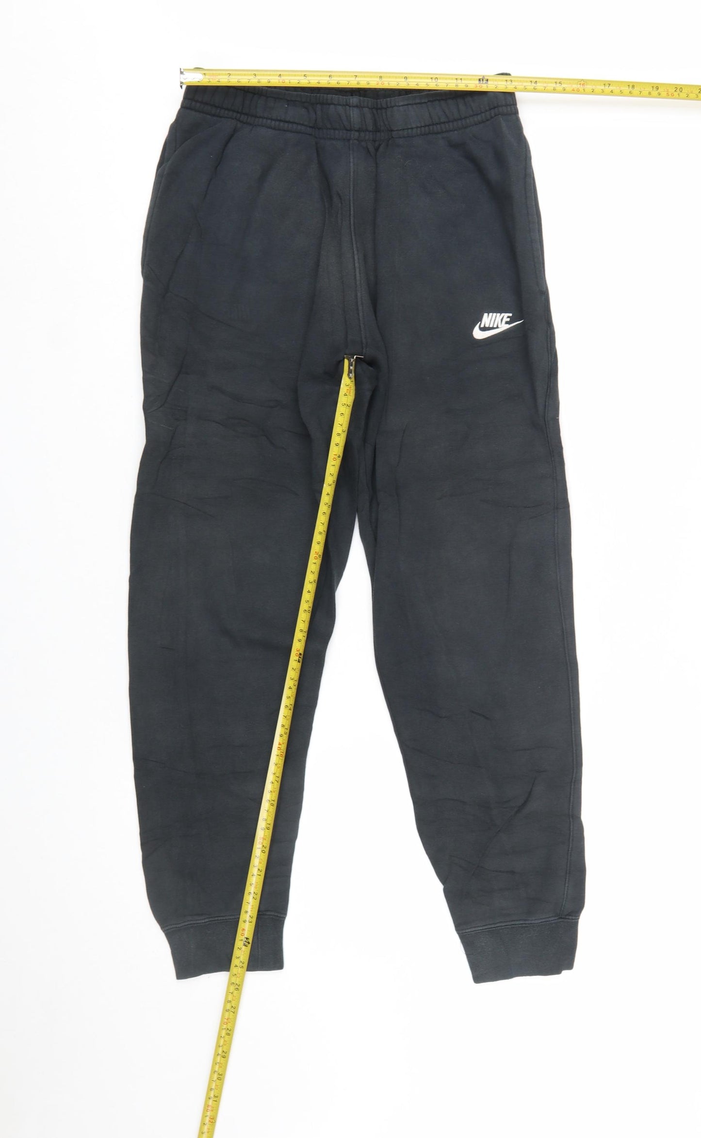Nike Men's Black Jogger Sweatpants S Regular Fit Fleece Trousers