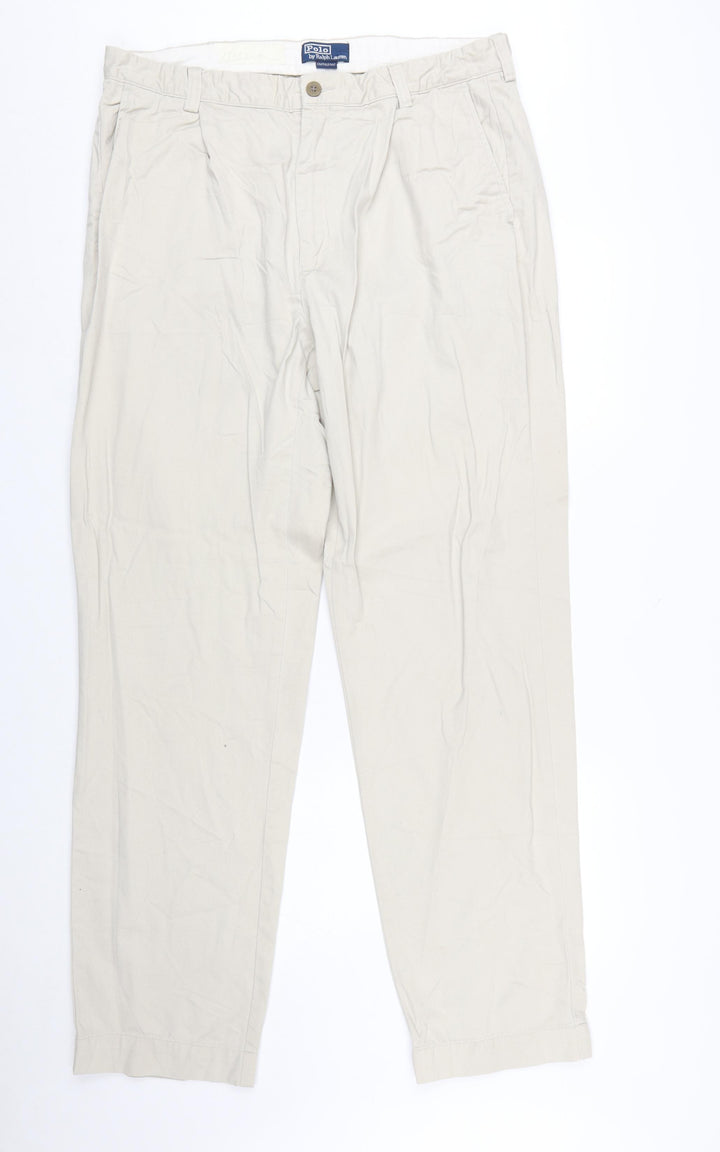 Polo Ralph Lauren Men's Beige Chino Trousers 40x34 Regular Fit