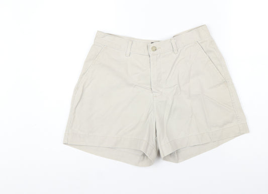 Lee Women Beige Cotton Chino Shorts Size 10 Petite Casual